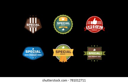 Set of Special Product Badge, Collection of Special Product Emblem vector