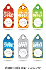 Set of special promotion label with copy space area. Vector illustration