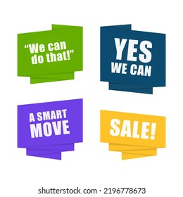 Set of special sale colorful stickers labels