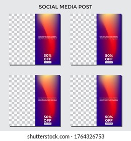 SET SPECIAL SALE OFFERS AND PROMOTION TEMPLATE BANNER DESIGN.COLORFUL GRADIENT COLOR BACKGROUND VECTOR. GOOD FOR SOCIAL MEDIA POST, COVER , POSTER 