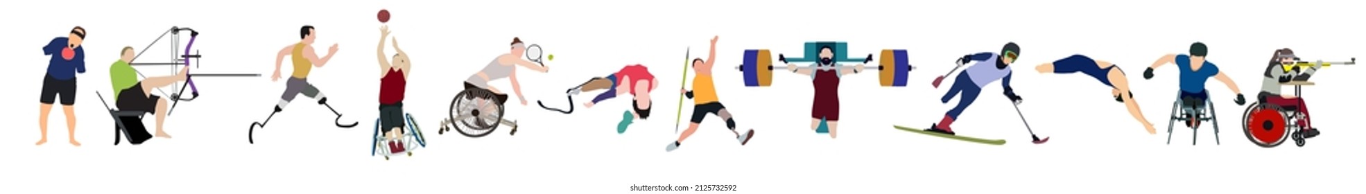 set of specially able athletes, collection of athletes