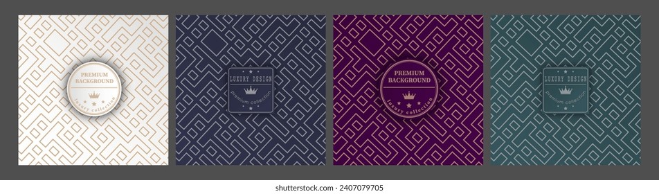 A set of spectacular luxurious patterns. Template for covers, prints, interior design, packaging, premium products and creative ideas