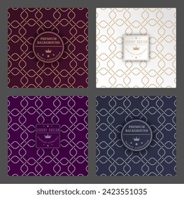 A set of spectacular luxurious patterns. Template for covers, prints, interior design, packaging, premium products and creative ideas