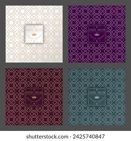 A set of spectacular luxurious patterns. Template for covers, prints, interior design, packaging, premium products and creative ideas