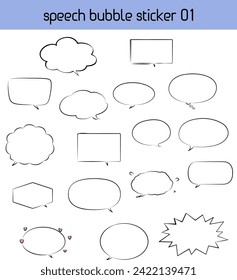 a set of speech balloons