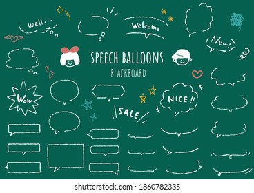 It is a set of speech balloons like drawn with crayons. It is a line drawing, and there is no fill part. Vector.