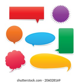 Set of Speech bouble colorful