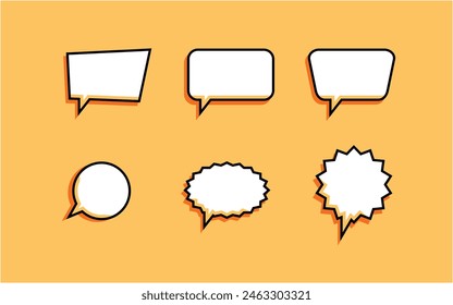 Set of speech bubble collection design template