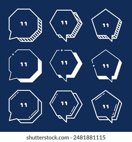 set of speech Bubble design collection