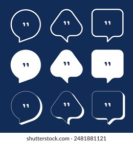 set of speech Bubble design collection