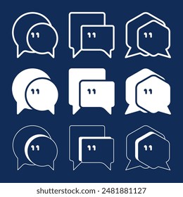 set of speech Bubble design collection