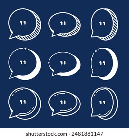 set of speech Bubble design collection