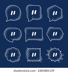 set of speech Bubble design collection
