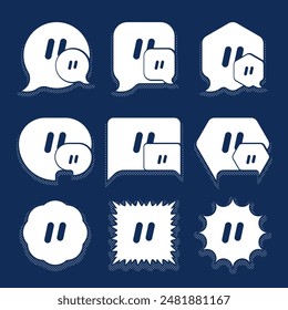 set of speech Bubble design collection