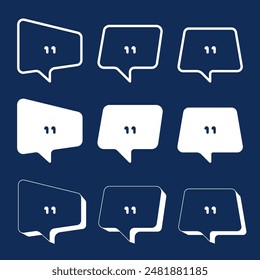 set of speech Bubble design collection