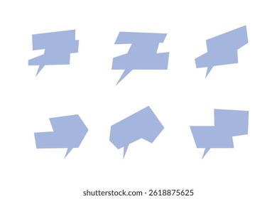 Set of Speech Bubble Element Designs in Minimalist Style