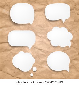 Set Speech Bubble With Gradient Mesh, Vector Illustration