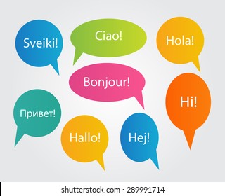 Set Bubble Talk Phrases Clouds Online Stock Vector (Royalty Free ...