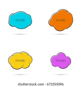 Set speech bubble icon. 