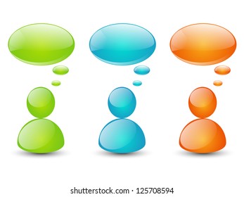 Set of speech bubble icons