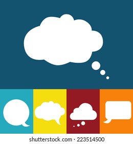 set speech bubble icons