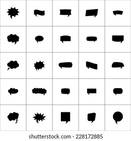 Set of speech bubble icons on white background. Vector illustration.