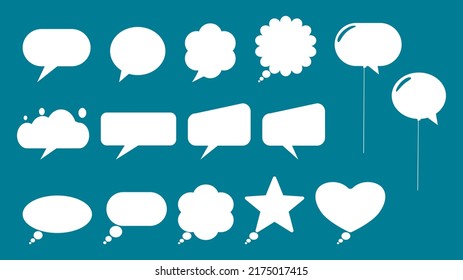 Set of speech bubble messages. symbol of thought. vector illustration