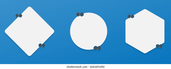 Set of speech bubble quote icons. Flat vector design