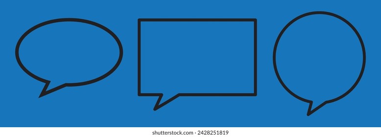 Set of speech bubble quote icons. Flat vector design