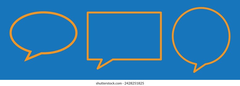 Set of speech bubble quote icons. Flat vector design