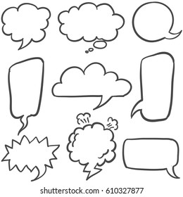 Set of speech bubble style