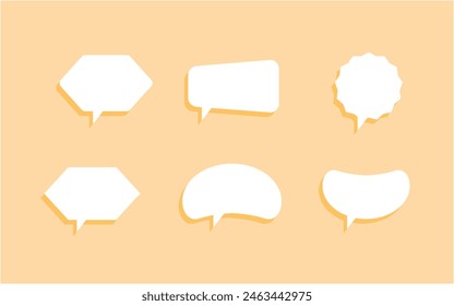 Set of speech bubble template design