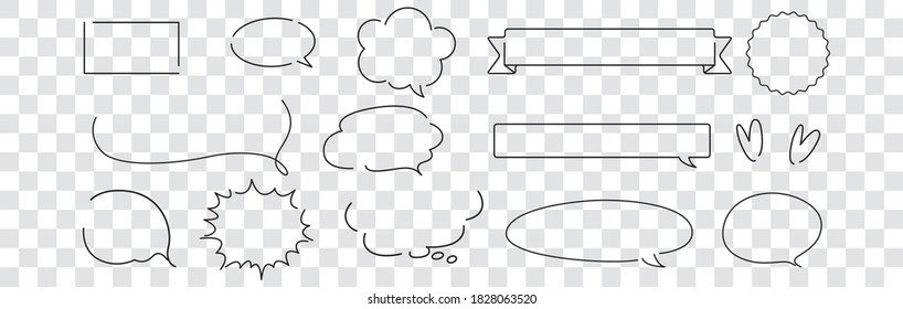 set of speech bubble Vector