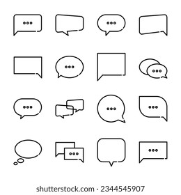 Set of speech bubble vector