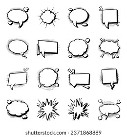 Set of speech bubble vector
