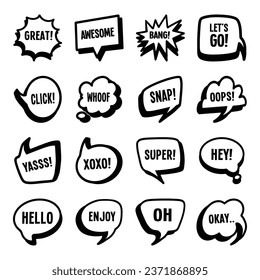 Set of speech bubble vector