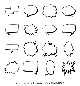Set of speech bubble vector
