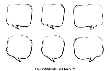 Set of Speech bubble vector illustration