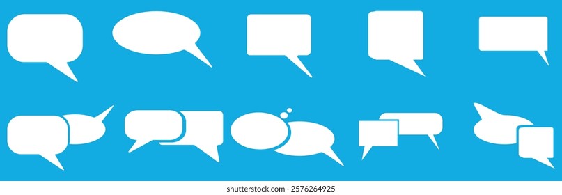 Set of speech bubble .White speech bubble collection. Speech Bubble Icons Set.	
