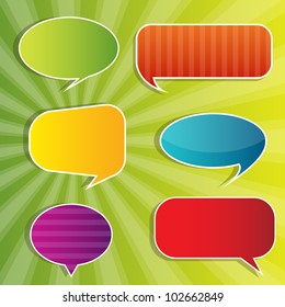 set of speech bubbles
