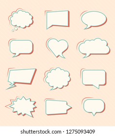 Set of speech bubbles