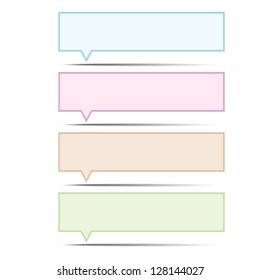 Set of speech bubbles.