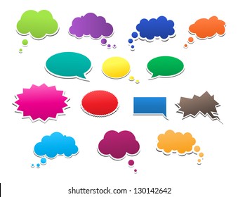 Set of speech bubbles