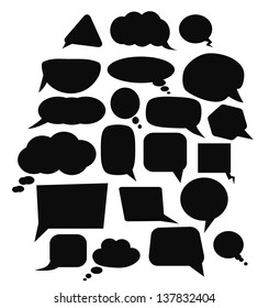set of speech bubbles