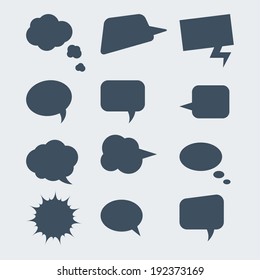 Set of speech bubbles. 