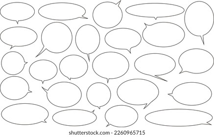 Set of the speech bubbles.
