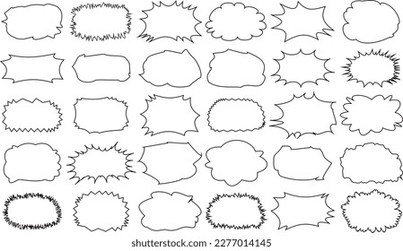 Set of the speech bubbles