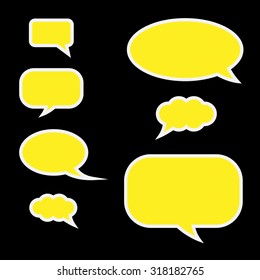 Set of speech bubbles.