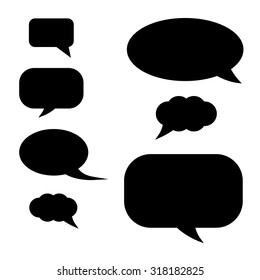 Set of speech bubbles.