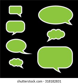 Set of speech bubbles.